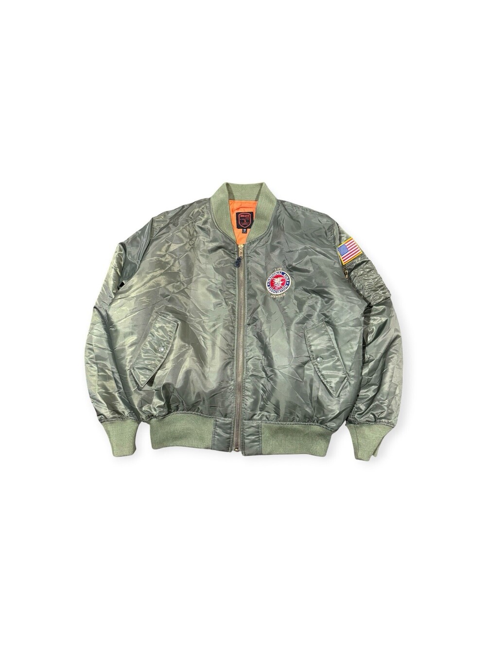 Bravo Series NRA Life Member MA-1 Bomber Jacket Size 3XL Burk’s Bay Men’s
